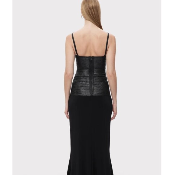 New HERVELEGER THE VIOLET GOWN BLACK ELEGANT DRESS - Picture 2 of 4
